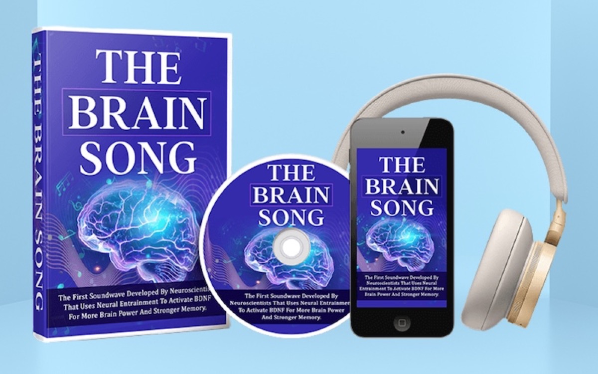 The Brain Song digital product artwork, shown as a CD case and phone screen